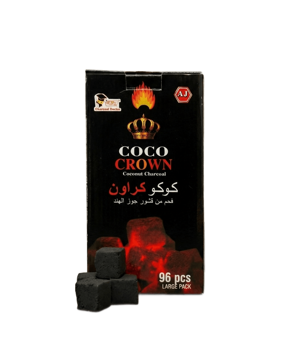 Coco Crown 96 Shisha Charcoal Cubes 22mm