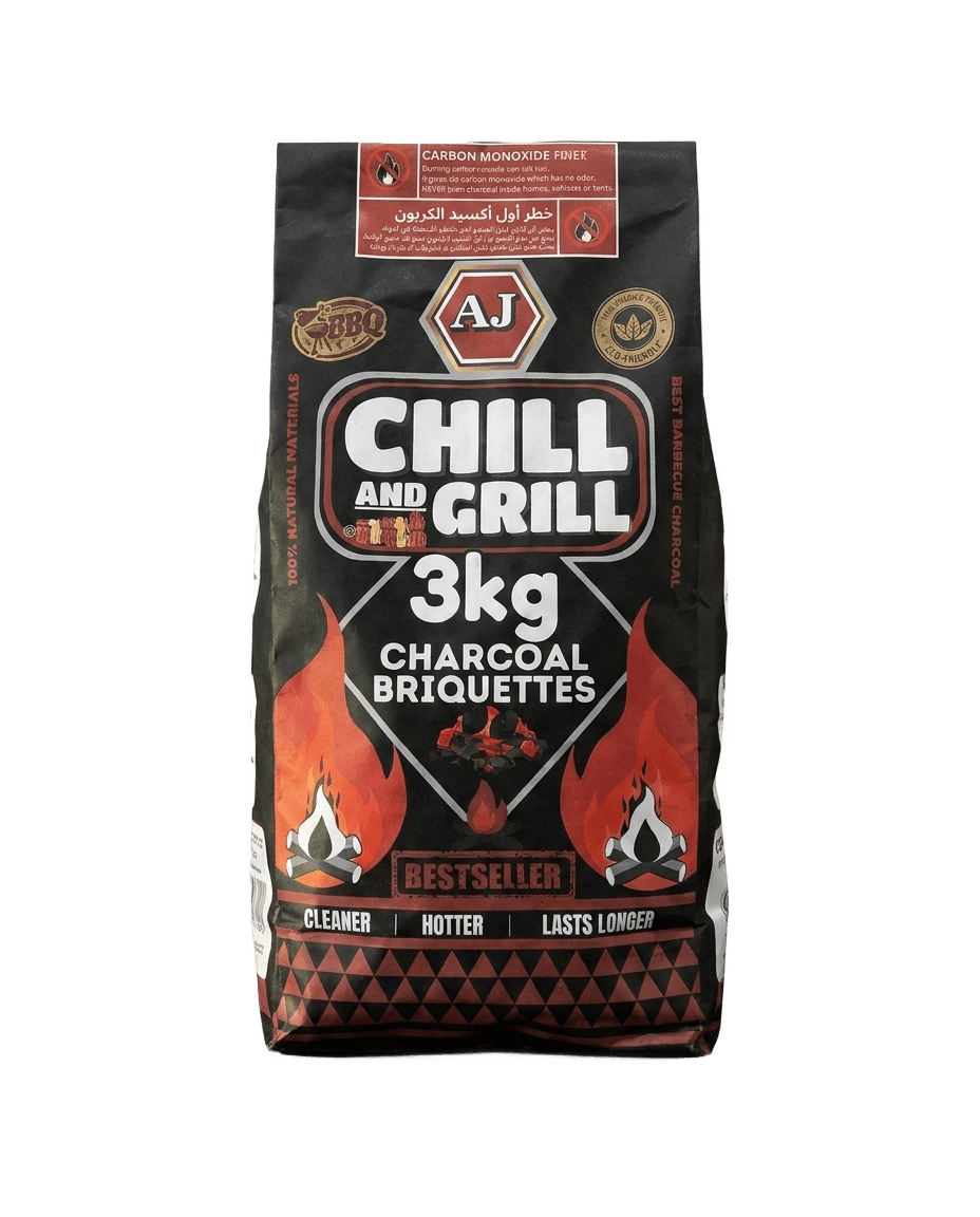 Chill & Grill 3KG BBQ Charcoal Briquettes